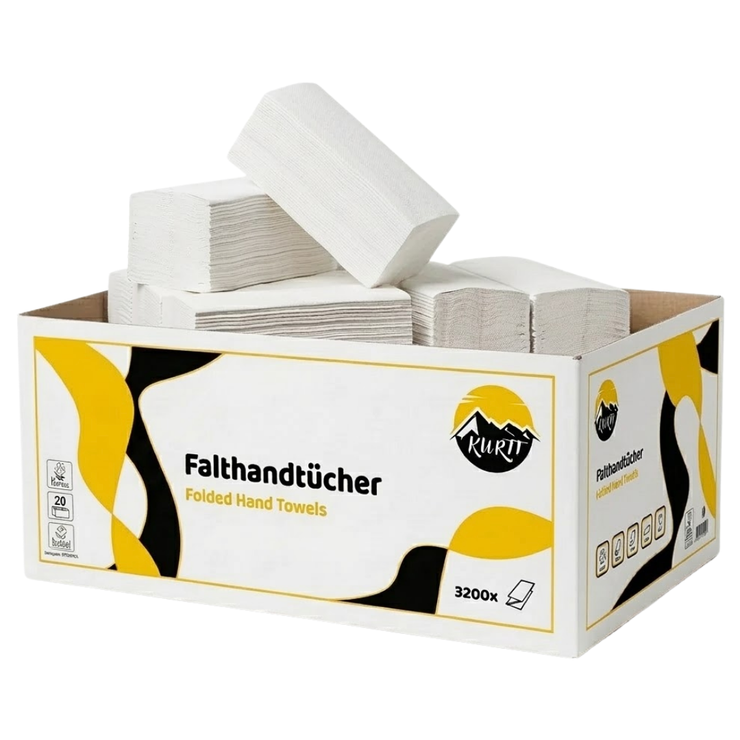 Papirhåndklæder Z-fold 2-lags cellulose – 3200 stk. 24x21cm
