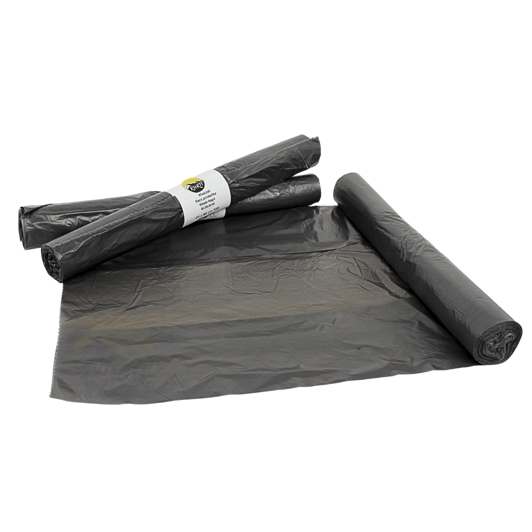 HDPE Afvalzakken 61 x 80 cm Grijs (60L) – Type 23 (op rol) - 500 stuks