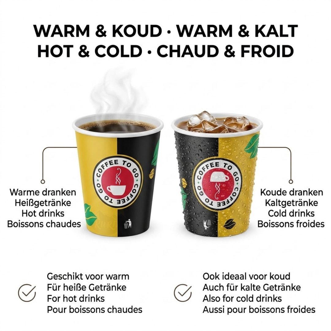 Kaffebægre 200ml karton to go – Engangsbægre inkl. sup