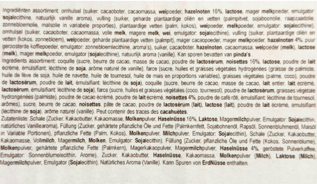 Chokolade Capella 255 stykker