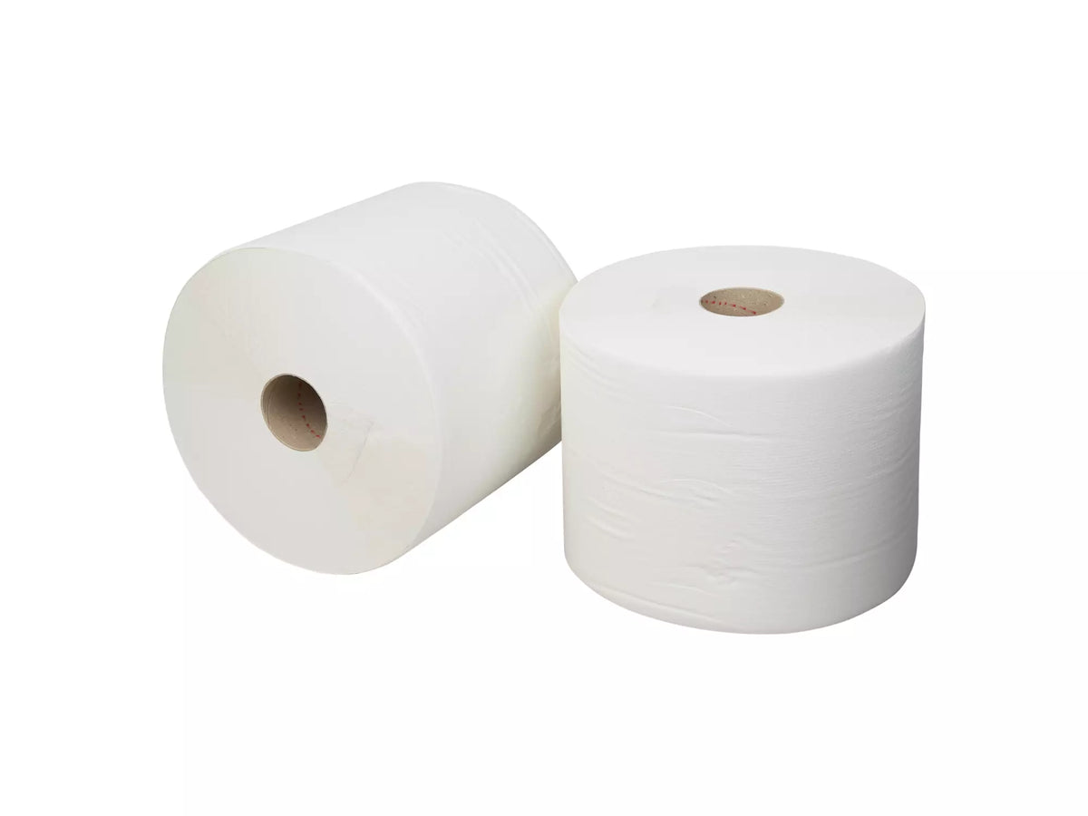 Industriepapier wit 1-laags – 2 rollen x 1000 meter