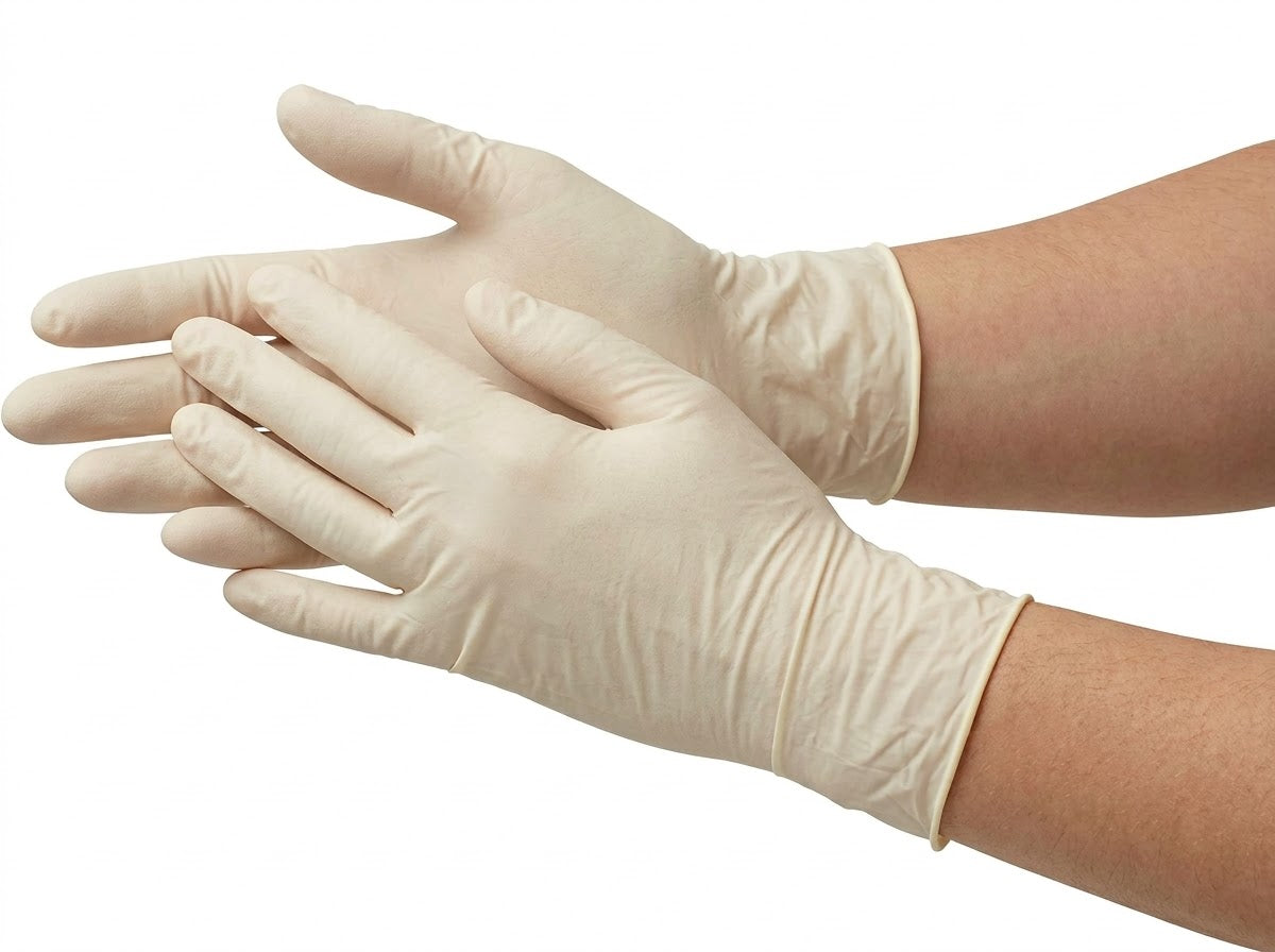 Witte Latex Handschoenen | 100, 500 of 1000 Stuks | Maat S, M, L