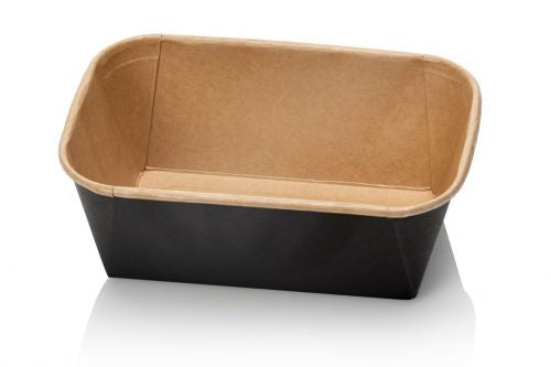 Kraft mikrobølgecontainere 900 ml - 50 stykker