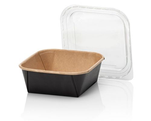 Kraft Salad Bowls with Lids 500ml - Pack of 50