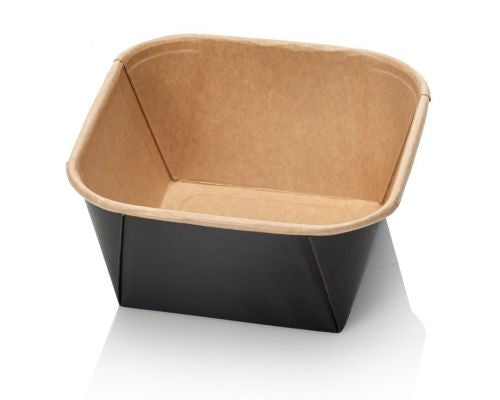 Kraft Salad Bowls with Lids 650ml - Pack of 50