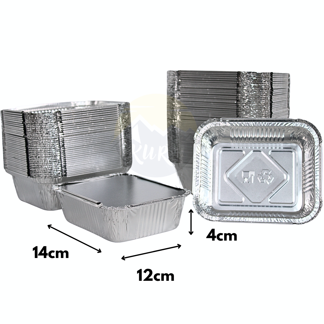 Aluminiumscontainer 450 L med låg - 100 stykker