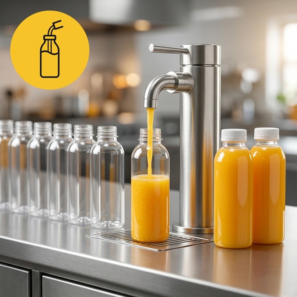 rPET-flaske 500ml med orange hætte | BPA-fri & fødevaresikker - 25 stk.