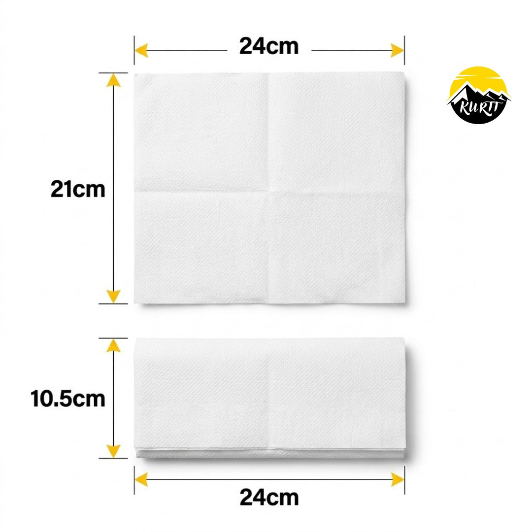 1000x (tissue) papirshåndklæder 2-lags 24 x 21 cm Z-fold ( 5 x 200 ark) egnet til dispenser