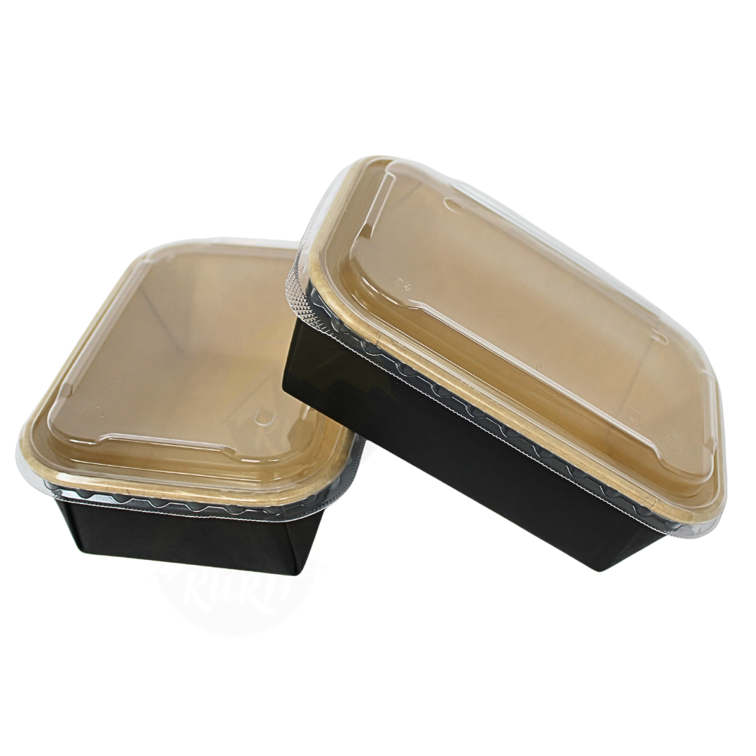Kraft mikrobølgecontainere 650 ml - 50 stykker