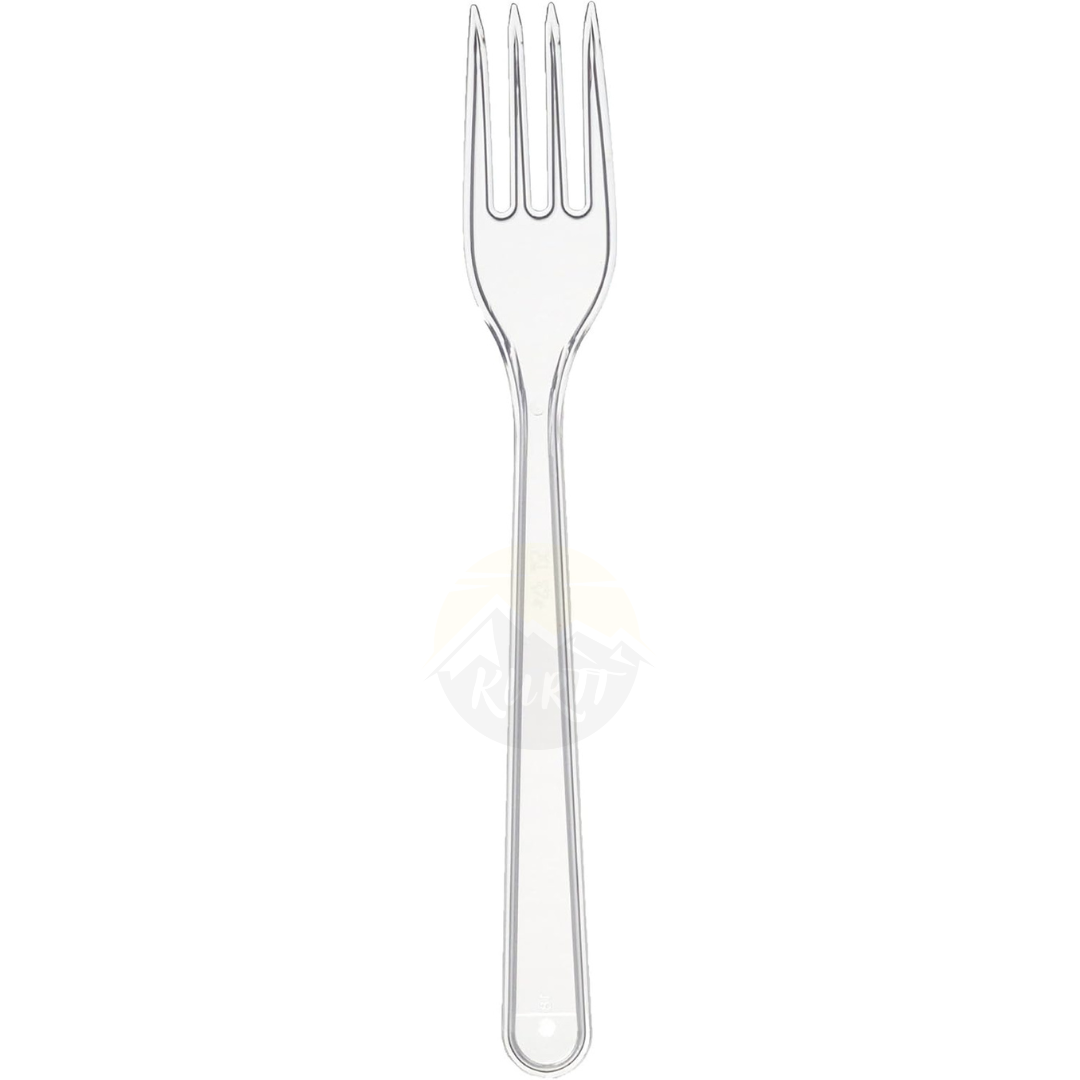 Genanvendelige gafler gennemsigtig 16 cm