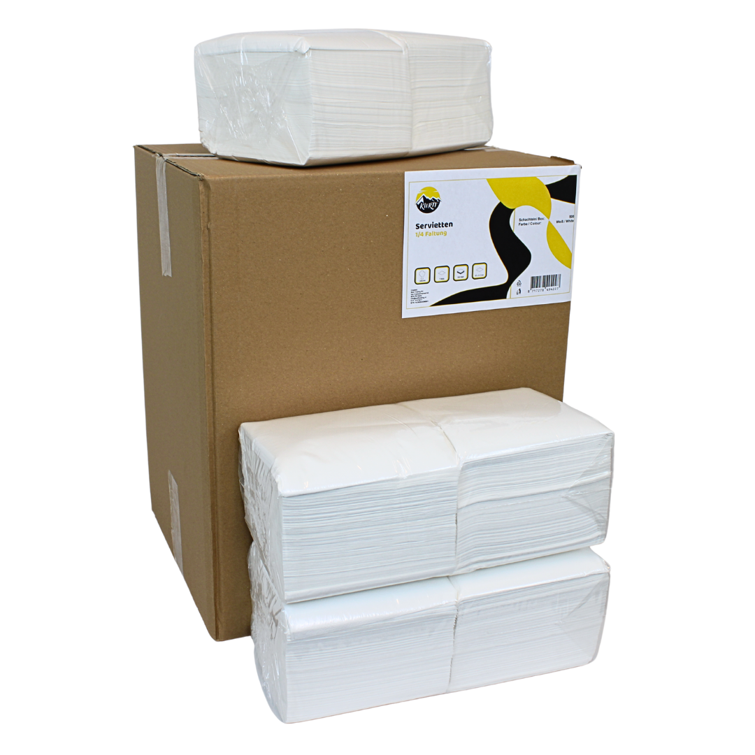 Servietter 1/4 gange 33 x 33 cm - 1 -lag