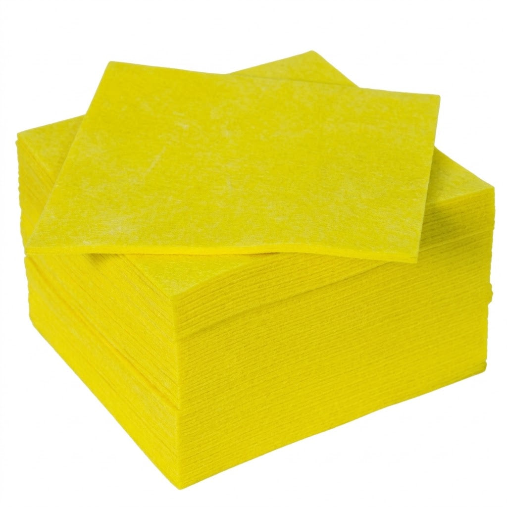 Gulvklude opvaskeklude gule 38x40cm – Viskose fnugfattig HACCP restauration | 200 stk.
