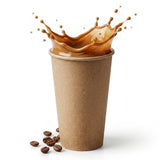 Kaffebægre to go kraft 300ml slim – 100/500/1000 stk. | Lækagesikre 80mm-lågvenlige | SUP-tillæg inkl.