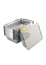 Aluminiumscontainer 911 med låg - 100 stykker