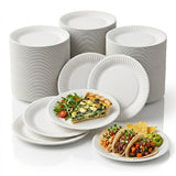 Tallerkener af karton 20cm – 100 stk. engangs snacktallerken hvid