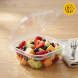 Transparant 250 ml bakje met vaste klapdeksel