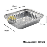 Aluminiumscontainer 250 L - 100 stykker