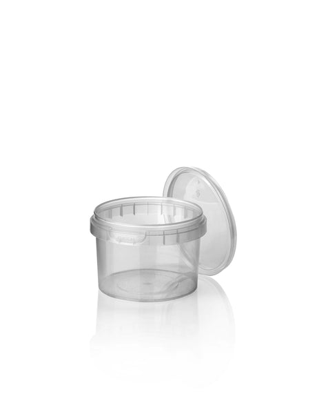 Plastic Potje PP Transparant 280ml Rond – Tamper Evident Deksel | 10/20/50 Stuks