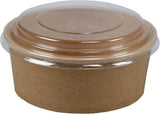 Cardboard salad bowls with RPET lids 1000 ml - 150 pieces