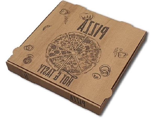 Pizza papbrun 29x29x4 cm Kraft - 100 stykker