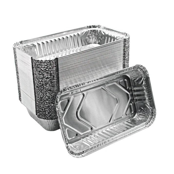 Aluminiumscontainer R65-650L med låg - 100 stykker