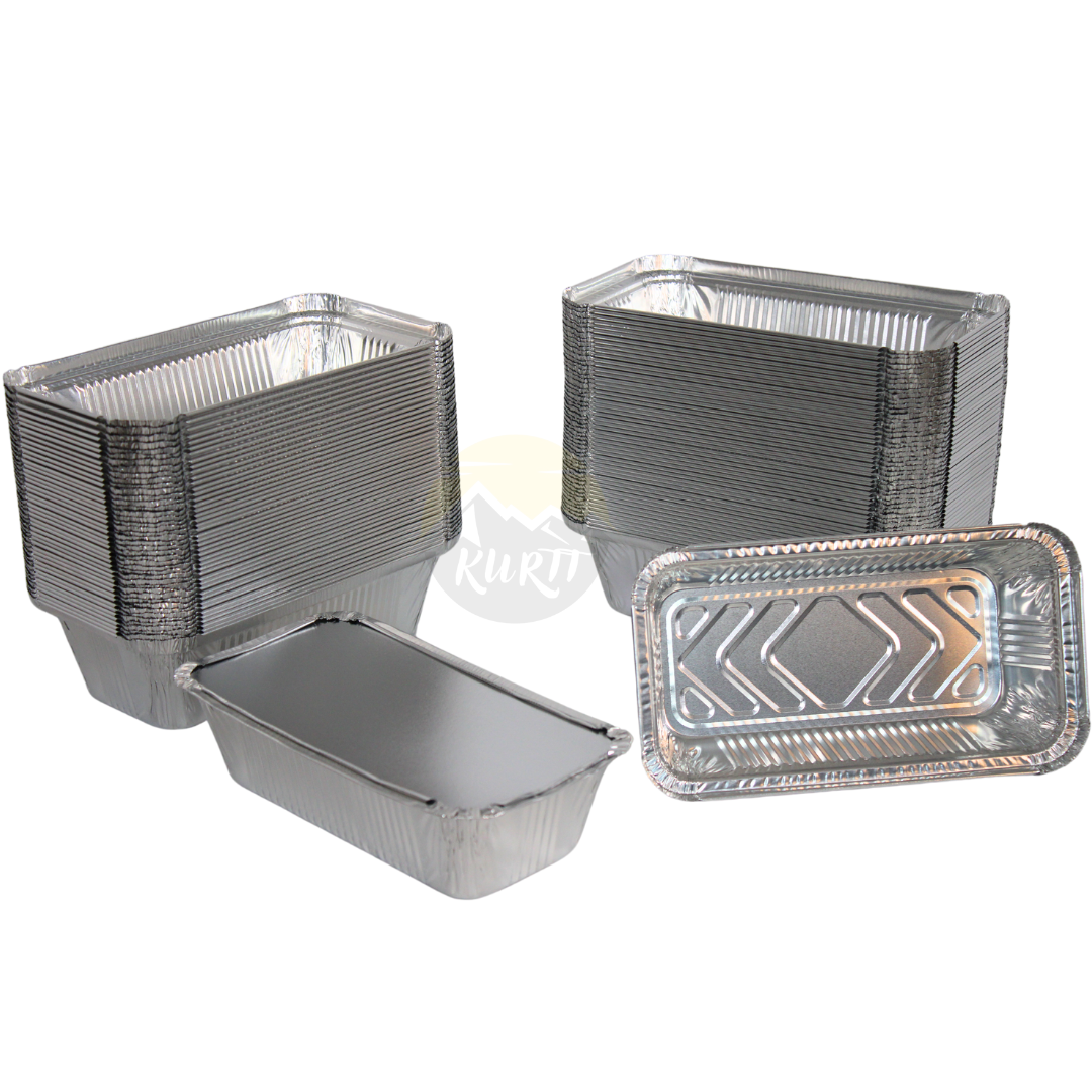 Aluminiumscontainer 670 L med låg - 100 stykker