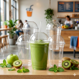 Smoothiebekers in een koffietent