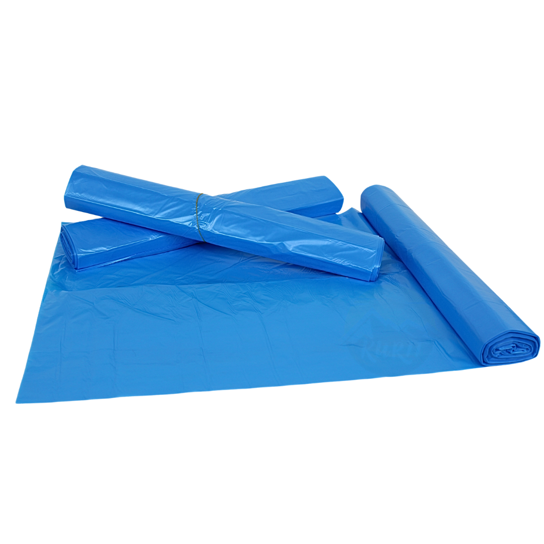 HDPE Zakken 70 x 110 cm – Blauw – Type 25 (op rol) - 500 stuks
