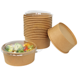 Papsalatbeholdere med RPET -låg 750 ml - 150 stykker