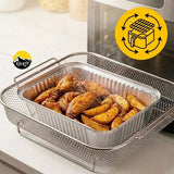 Aluminiumsbakker med låg 100 stk. - (911L) fade til airfryer