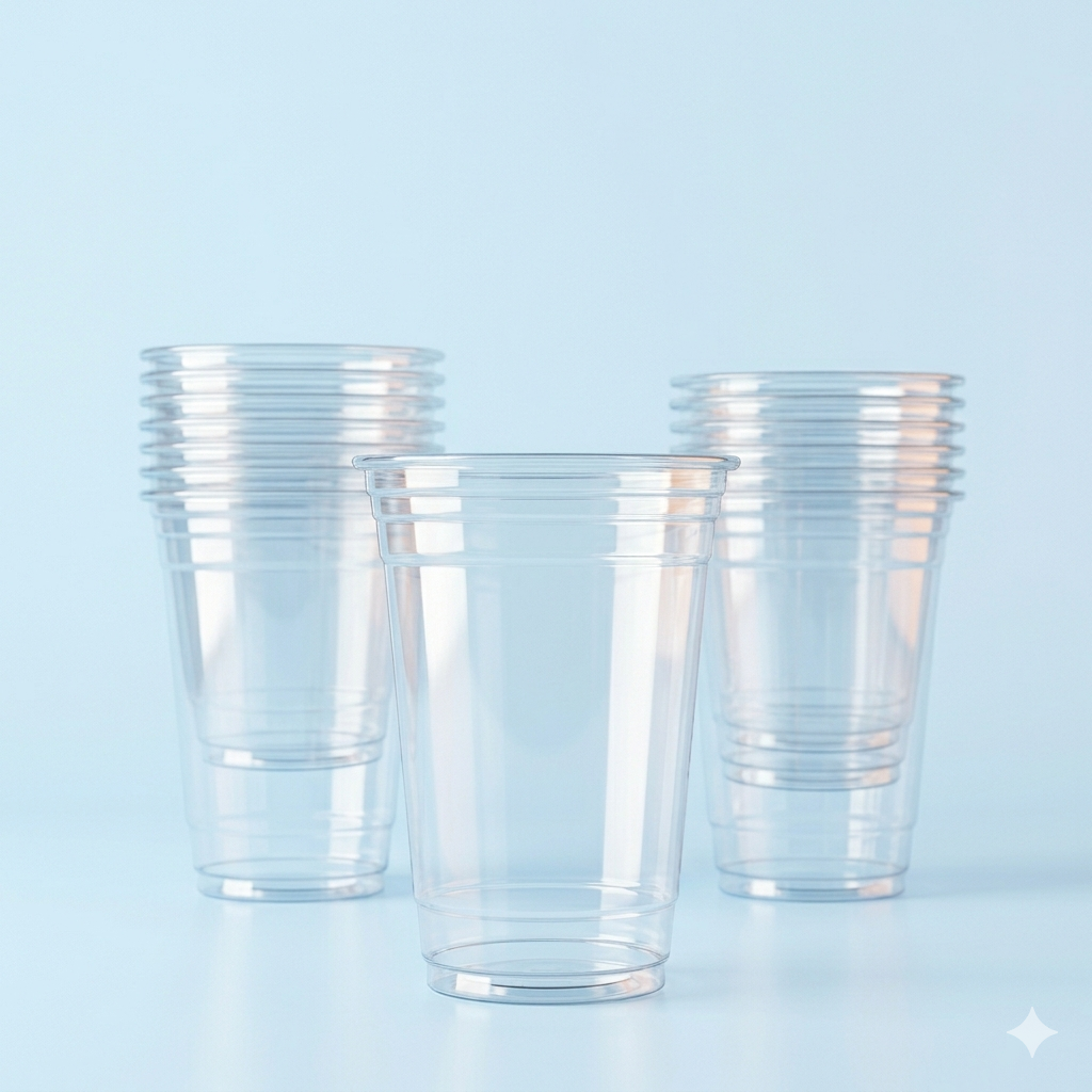 Gennemsigtige kopper/ølkopper 500 ml - inkl. Tilpasset tillæg
