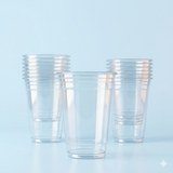 Gennemsigtige kopper/ølkopper 500 ml - inkl. Tilpasset tillæg