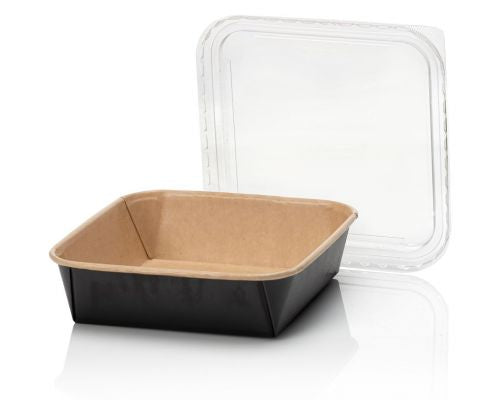 Kraft Salad Bowls with Lids 1000ml - Pack of 50