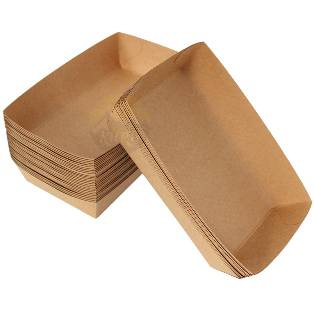Snack containere A14 Kraft Paper - 100 stykker