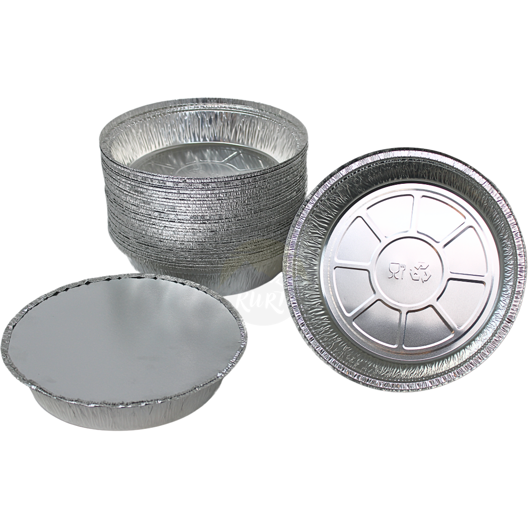 Aluminiumscontainer C807-1000L runde med låg - 100 stykker