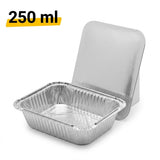 Aluminiumsbakker med låg 100 stk. - (250ml) Ovnfade Airfryer