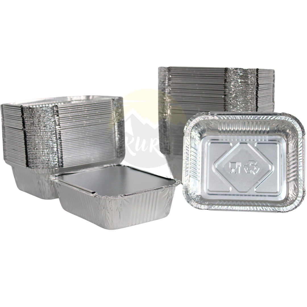 Aluminiumscontainer 450 L med låg - 100 stykker