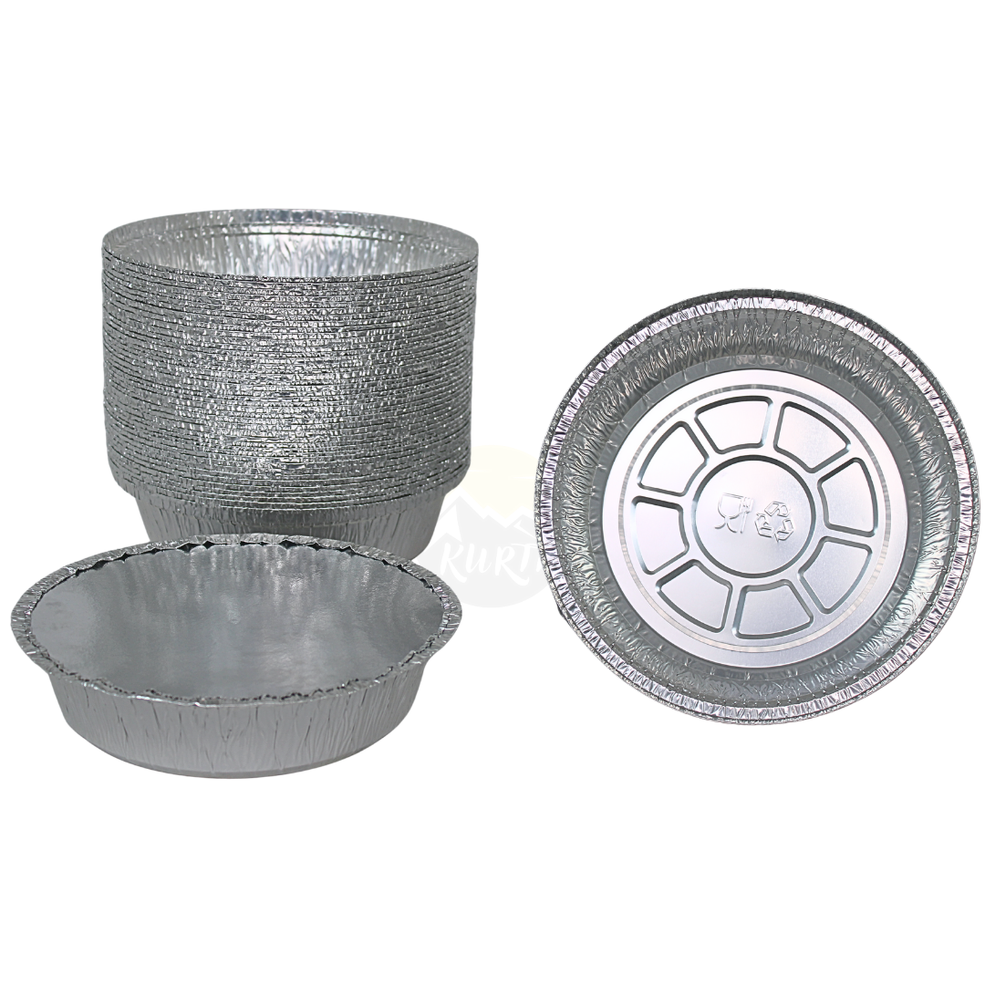 Aluminiumscontainer C801-770L runde med låg - 100 stykker