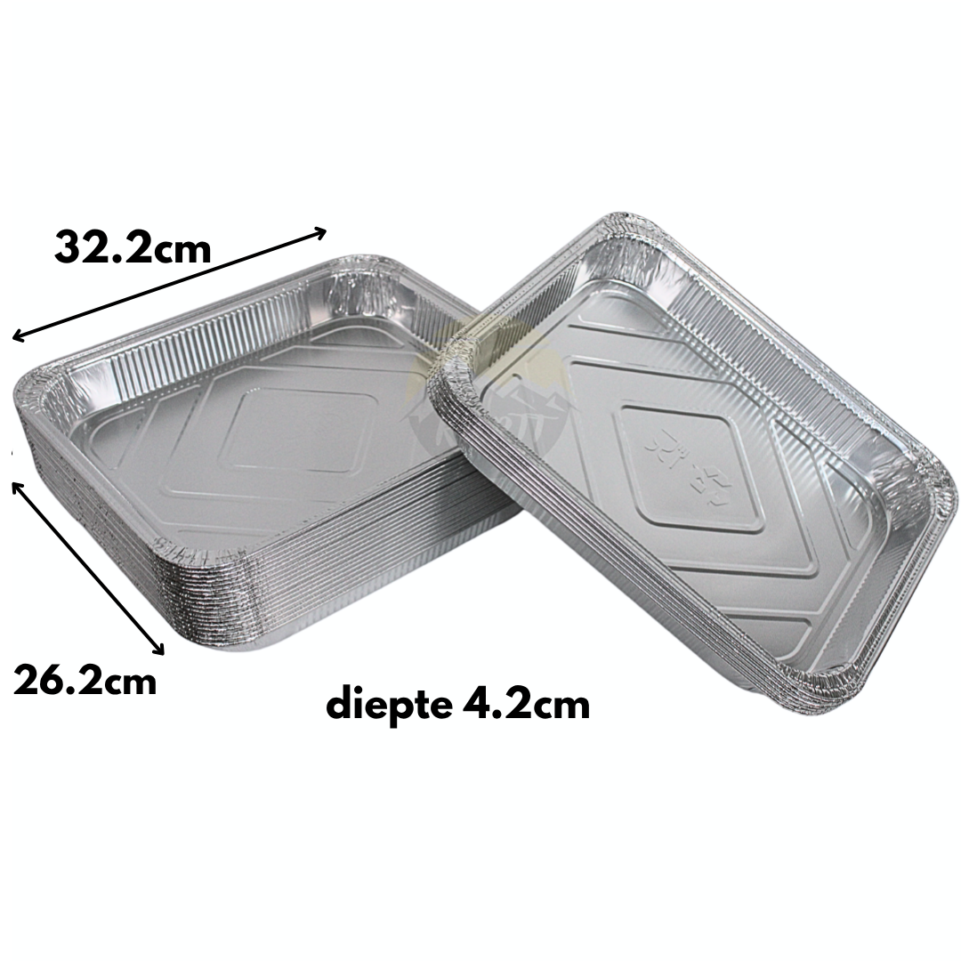 Menu skål aluminium 2660 ml - 50 stykker