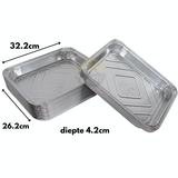 Menu skål aluminium 2660 ml - 50 stykker