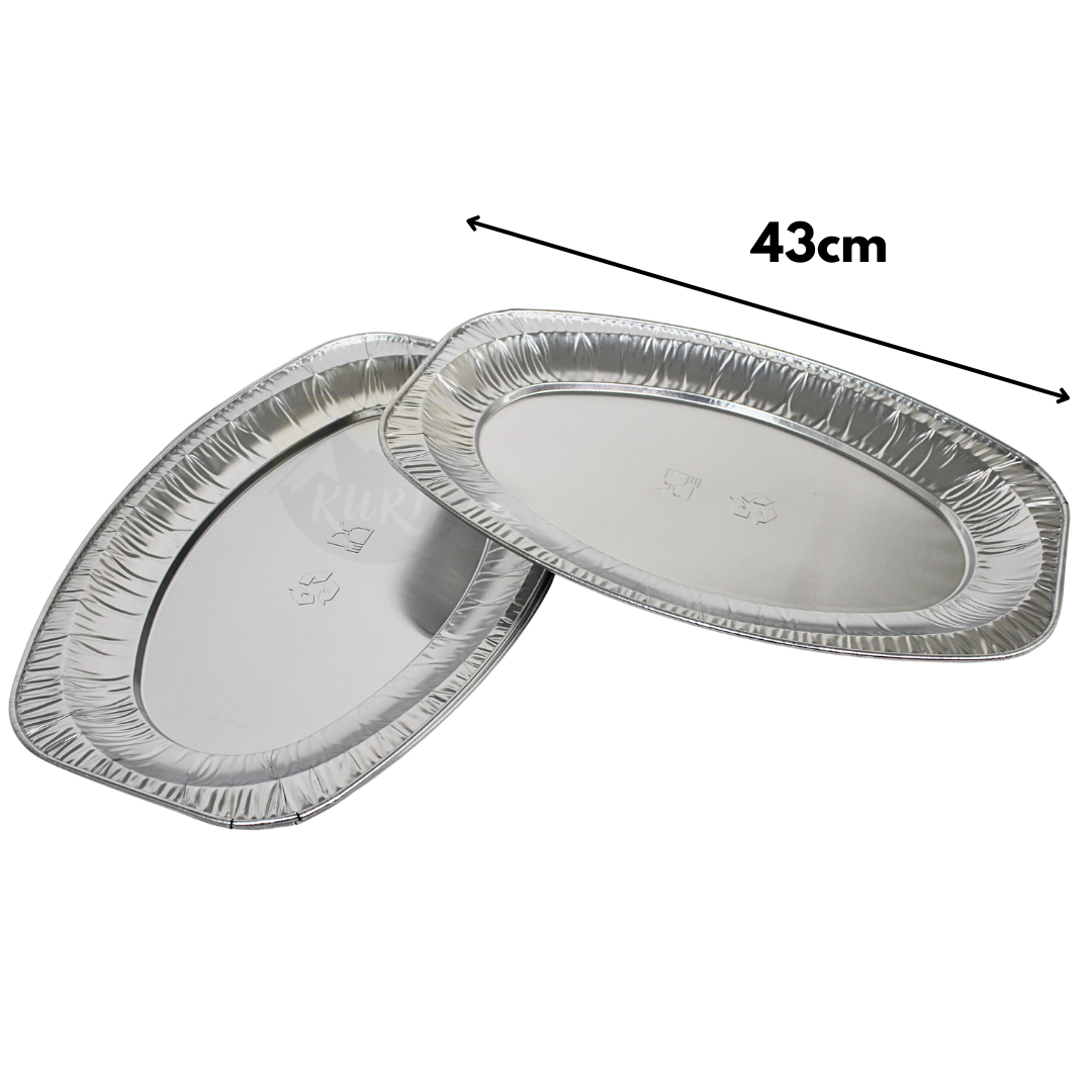 Aluminiumsserveringsskål 43 cm V430G oval - 10 stykker