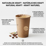 Kaffebægre brun to go 200ml - engangsbægre ekstra stærke