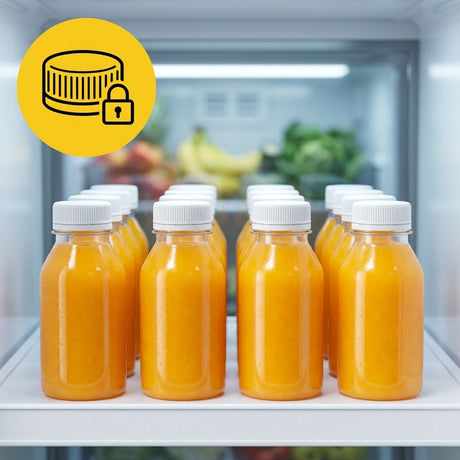 rPET-flaske 250ml med orange hætte | BPA-fri & fødevaresikker - 40 stk.