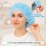 PP Hairnets Blue Non Woven Beret - 100 stykker