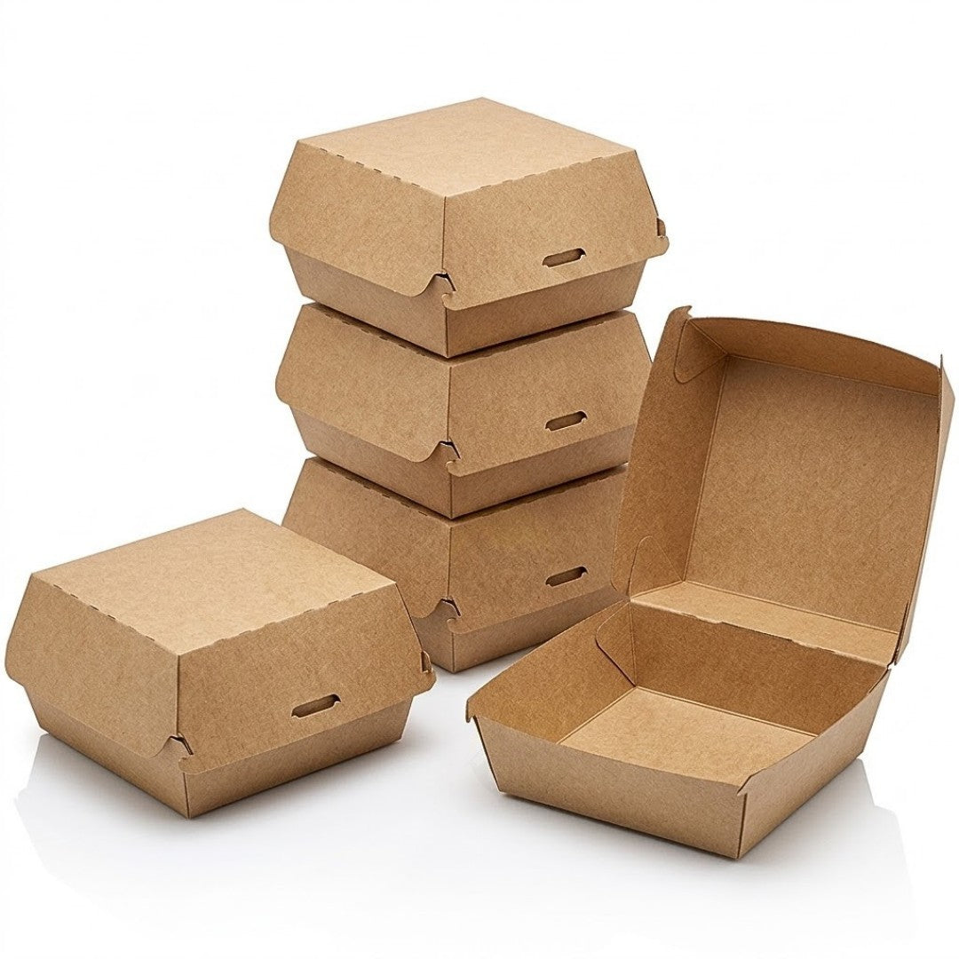 Burgerboks STOR kraft - 100 stk.