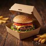 Burgerboks STOR kraft - 100 stk.
