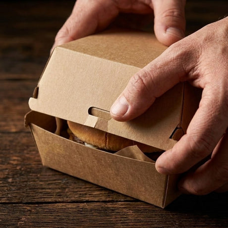 Burgerboks STOR kraft - 100 stk.