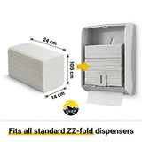 Papirhåndklæder Z-fold 2-lags cellulose – 3200 stk. 24x21cm