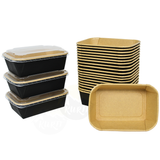 Kraft mikrobølgecontainere 650 ml - 50 stykker
