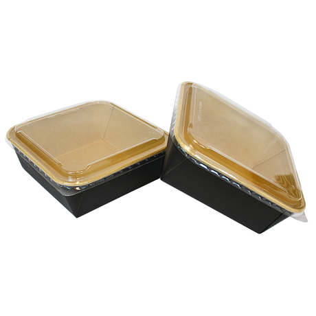Kraft Salad Bowls with Lids 1320ml - 50 Pieces